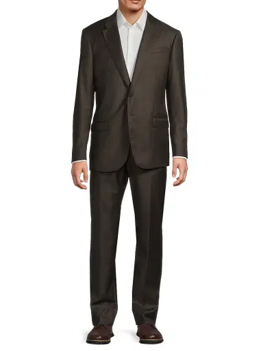 Emporio Armani Men's Shark Skin Wool Suit | Thumbnail 2 Emporio Armani Men's Shark Skin Wool Suit | Thumbnail 2