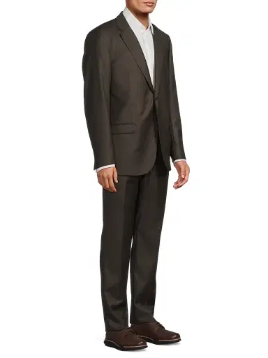 Emporio Armani Men's Shark Skin Wool Suit | Thumbnail 4 Emporio Armani Men's Shark Skin Wool Suit | Thumbnail 4