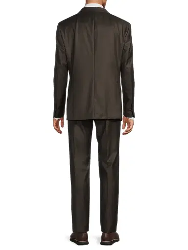 Emporio Armani Men's Shark Skin Wool Suit | Thumbnail 5 Emporio Armani Men's Shark Skin Wool Suit | Thumbnail 5