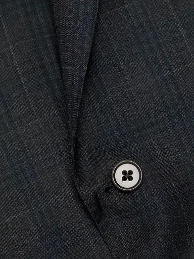 Emporio Armani Men's Plaid Wool Single-Breasted Suit - Grey - Size 44 | Thumbnail 7