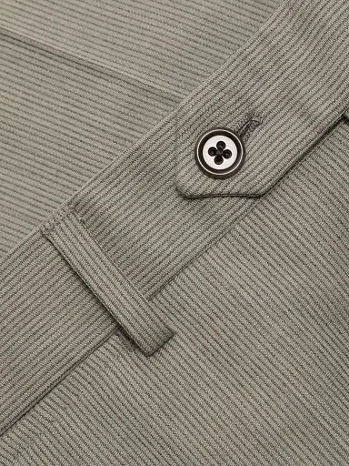 Emporio Armani Men's Flat Front Wool Trousers - Tan | Thumbnail 7 Emporio Armani Men's Flat Front Wool Trousers - Tan | Thumbnail 7