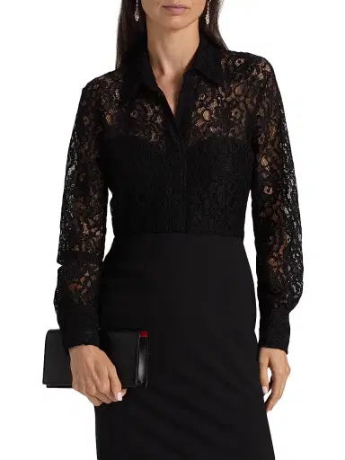 Chiara Boni La Petite Robe Women's Manal Lace Shirt | Thumbnail 3 Chiara Boni La Petite Robe Women's Manal Lace Shirt | Thumbnail 3