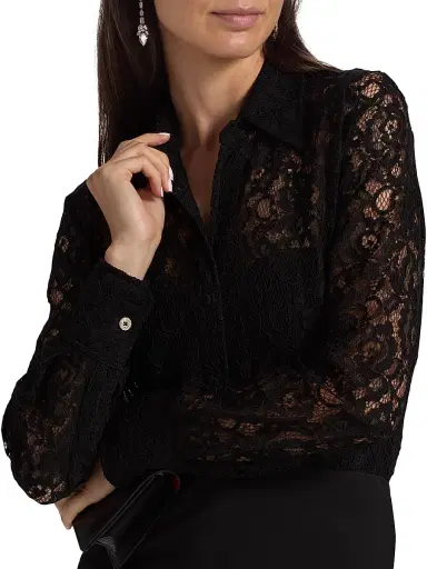 Chiara Boni La Petite Robe Women's Manal Lace Shirt | Thumbnail 6 Chiara Boni La Petite Robe Women's Manal Lace Shirt | Thumbnail 6