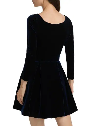 Chiara Boni La Petite Robe Women's Embellished Velvet Belted Cocktail Minidress | Thumbnail 5 Chiara Boni La Petite Robe Women's Embellished Velvet Belted Cocktail Minidress | Thumbnail 5