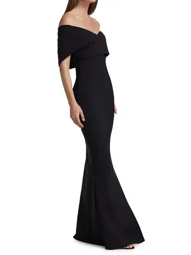 Chiara Boni La Petite Robe Women's Stretch Jersey Fishtail Gown - Black - Size 16 | Thumbnail 3 Chiara Boni La Petite Robe Women's Stretch Jersey Fishtail Gown - Black - Size 16 | Thumbnail 3