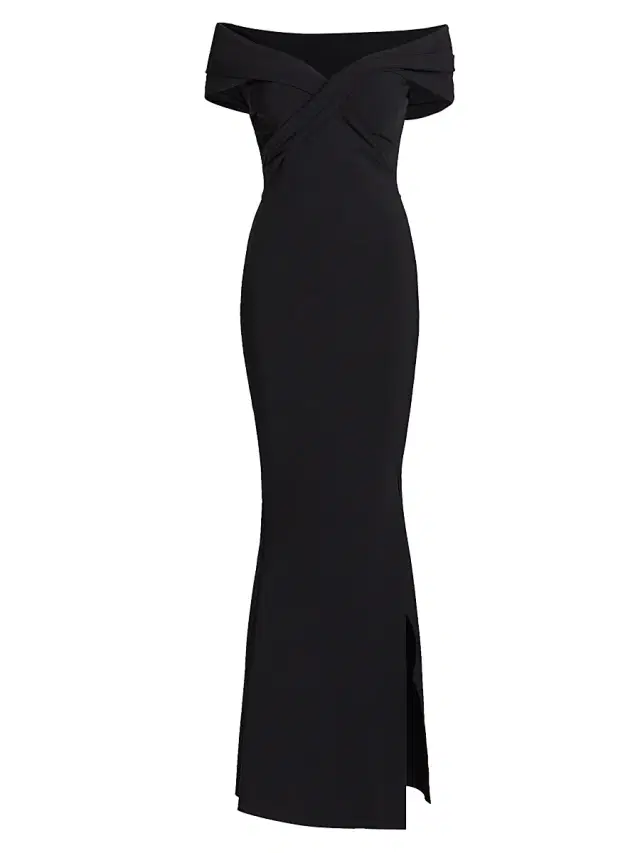Chiara Boni La Petite Robe Women's Stretch Jersey Fishtail Gown - Black