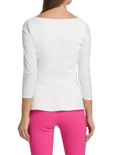 Chiara Boni La Petite Robe Women's Poppy V-Neck Peplum Top | Thumbnail 5 Chiara Boni La Petite Robe Women's Poppy V-Neck Peplum Top | Thumbnail 5
