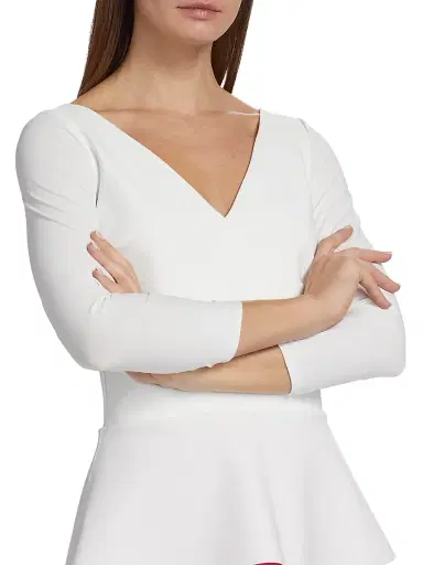 Chiara Boni La Petite Robe Women's Poppy V-Neck Peplum Top | Thumbnail 6 Chiara Boni La Petite Robe Women's Poppy V-Neck Peplum Top | Thumbnail 6