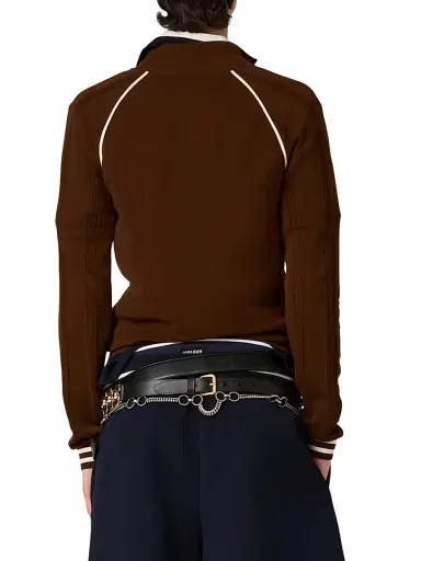 Miu Miu Women's Cotton Cardigan - Brown - Size 8 | Thumbnail 3