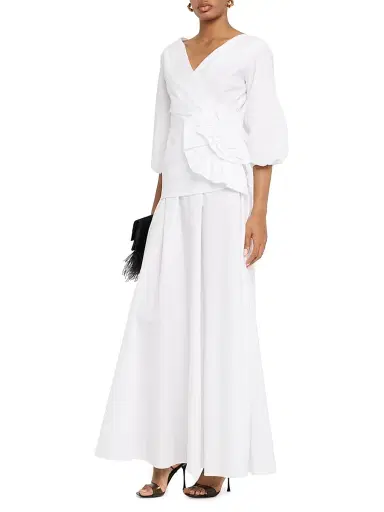 Chiara Boni La Petite Robe Women's Flower-Appliquéd Stretch Cotton Maxi Dress | Thumbnail 2 Chiara Boni La Petite Robe Women's Flower-Appliquéd Stretch Cotton Maxi Dress | Thumbnail 2