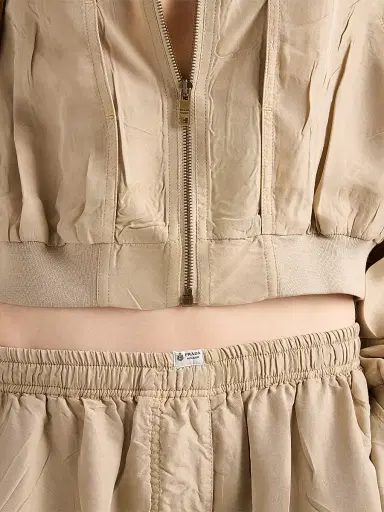 Prada Women's Old Silk Pants - Beige - Size 6 | Thumbnail 5 Prada Women's Old Silk Pants - Beige - Size 6 | Thumbnail 5