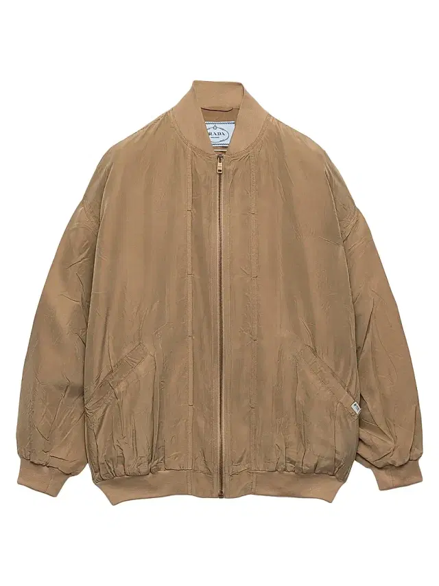 Prada Women's Old Silk Bomber Jacket - Beige