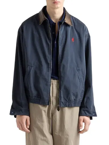 Prada Men's Cotton Jacket with Leather Details - Blue - Size XXL | Thumbnail 2
