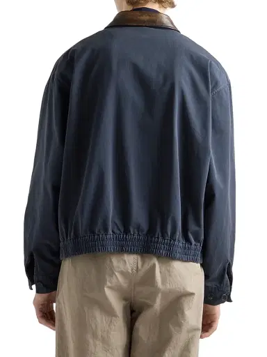 Prada Men's Cotton Jacket with Leather Details - Blue - Size XXL | Thumbnail 3