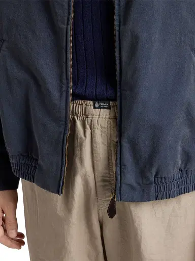 Prada Men's Cotton Jacket with Leather Details - Blue - Size XXL | Thumbnail 5