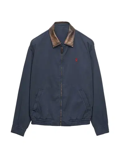 Prada Men's Cotton Jacket with Leather Details - Blue - Size XXL | Thumbnail 1