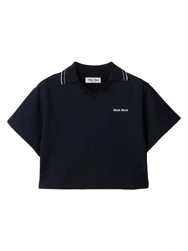 Miu Miu Women's Cropped Cotton Fleece Sweatshirt - Blue