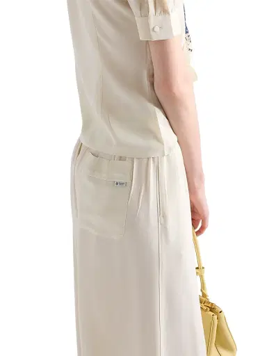 Prada Women's Silk Marocain Pants | Thumbnail 5 Prada Women's Silk Marocain Pants | Thumbnail 5