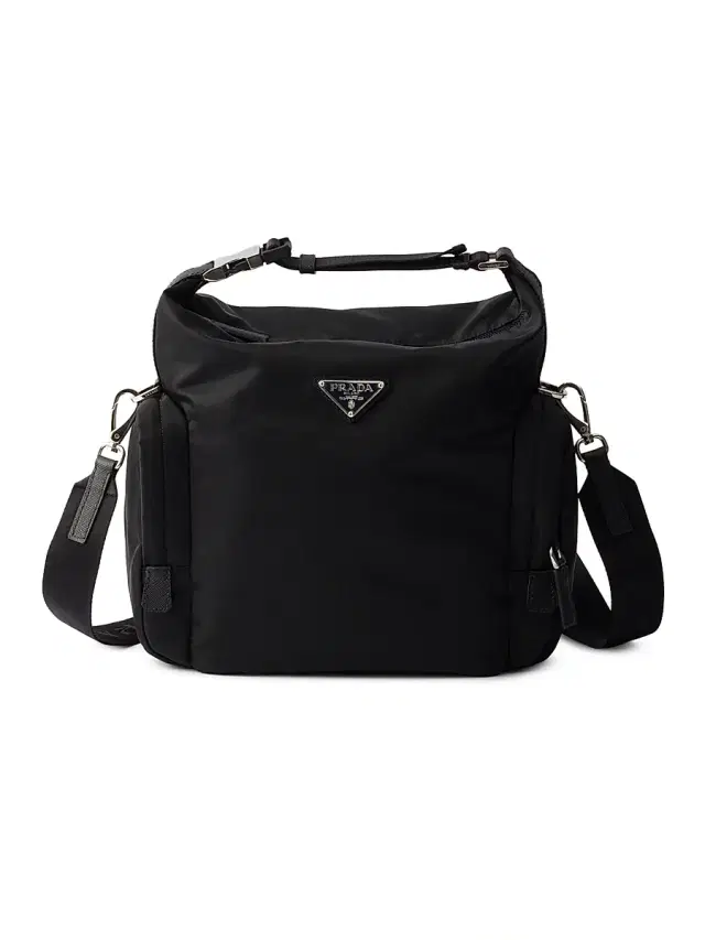 Prada Men's Re-Nylon and Saffiano Leather Shoulder Bag - Black