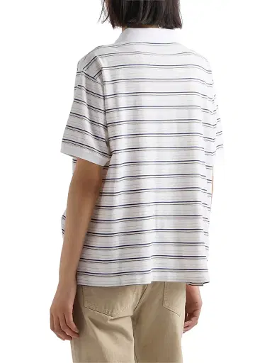 Prada Women's Striped Piqué Polo Shirt - White - Size 6 | Thumbnail 4 Prada Women's Striped Piqué Polo Shirt - White - Size 6 | Thumbnail 4