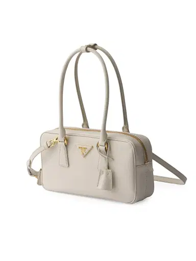 Prada Women's Small Saffiano Leather Top Handle Bag - Beige Khaki | Thumbnail 2 Prada Women's Small Saffiano Leather Top Handle Bag - Beige Khaki | Thumbnail 2