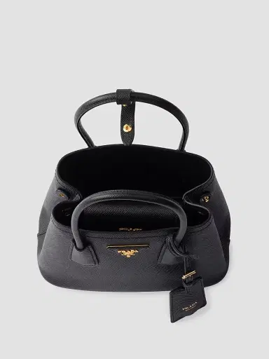 Prada Women's Double Saffiano Leather Top Handle Bag | Thumbnail 5 Prada Women's Double Saffiano Leather Top Handle Bag | Thumbnail 5