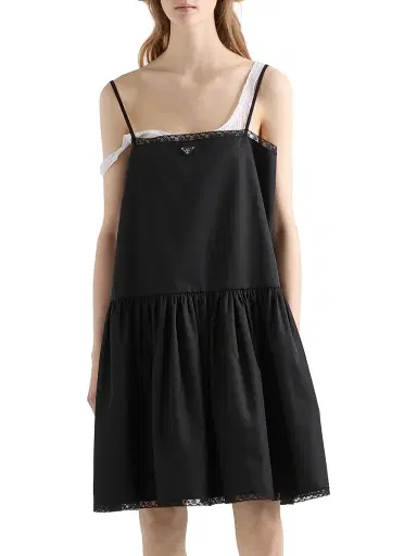 Prada Women's Nylon Mini-Dress - Black - Size 6 | Thumbnail 2