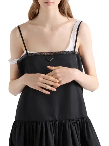 Prada Women's Nylon Mini-Dress - Black - Size 6 | Thumbnail 3