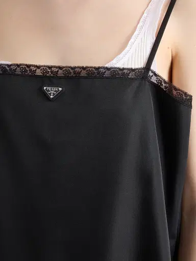 Prada Women's Nylon Mini-Dress - Black - Size 6 | Thumbnail 4