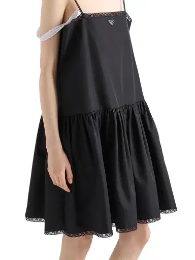 Prada Women's Nylon Mini-Dress - Black - Size 6 | Thumbnail 6