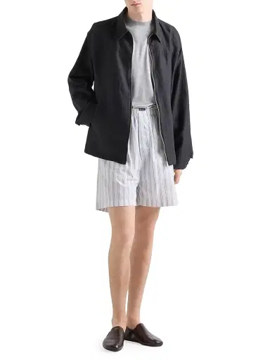Prada Men's Linen Jacket - Black - Size XL | Thumbnail 2 Prada Men's Linen Jacket - Black - Size XL | Thumbnail 2