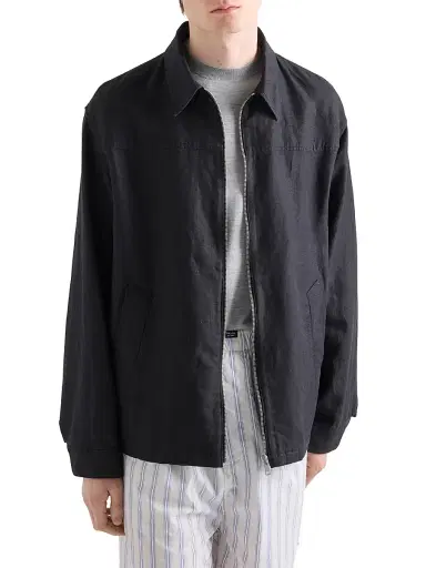 Prada Men's Linen Jacket - Black - Size XL | Thumbnail 3 Prada Men's Linen Jacket - Black - Size XL | Thumbnail 3