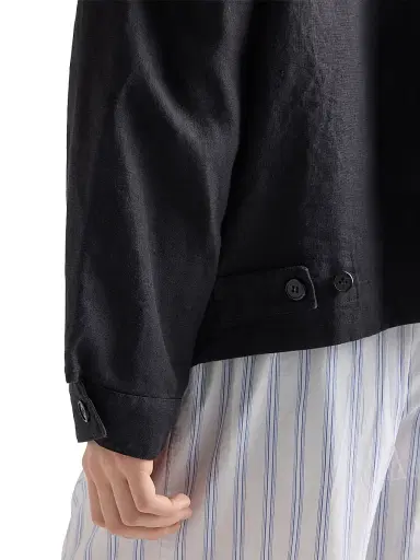 Prada Men's Linen Jacket - Black - Size XL | Thumbnail 5 Prada Men's Linen Jacket - Black - Size XL | Thumbnail 5