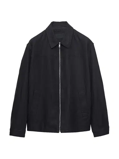 Prada Men's Linen Jacket - Black - Size XL | Thumbnail 1 Prada Men's Linen Jacket - Black - Size XL | Thumbnail 1
