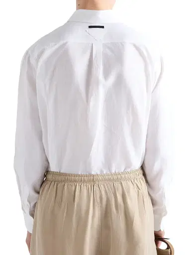Prada Men's Linen Shirt | Thumbnail 3 Prada Men's Linen Shirt | Thumbnail 3