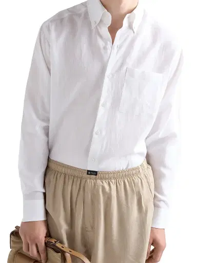Prada Men's Linen Shirt | Thumbnail 5 Prada Men's Linen Shirt | Thumbnail 5