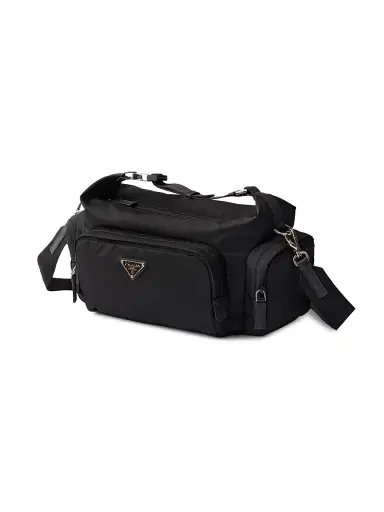 Prada Men's Re-Nylon and Saffiano Leather Shoulder Bag - Black | Thumbnail 4