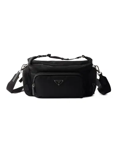 Prada Men's Re-Nylon and Saffiano Leather Shoulder Bag - Black | Thumbnail 1