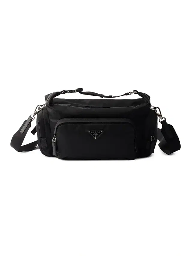 Prada Men's Re-Nylon and Saffiano Leather Shoulder Bag - Black