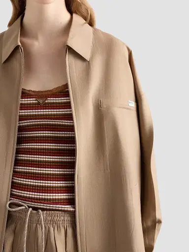 Prada Women's Mohair Wool Blouson Jacket - Brown - Size 8 | Thumbnail 6 Prada Women's Mohair Wool Blouson Jacket - Brown - Size 8 | Thumbnail 6