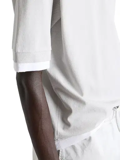 Prada Men's Cotton Polo Shirt - Grey | Thumbnail 6 Prada Men's Cotton Polo Shirt - Grey | Thumbnail 6