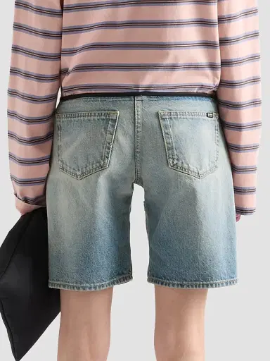 Prada Women's Washed Denim Bermudas - Blue - Size 27 | Thumbnail 4 Prada Women's Washed Denim Bermudas - Blue - Size 27 | Thumbnail 4