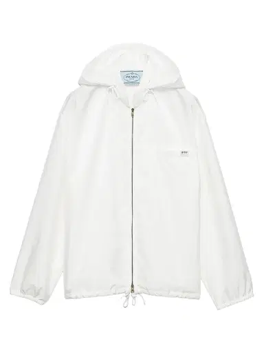 Prada Women's Lightweight Nylon Blouson Jacket - White - Size 8 | Thumbnail 1 Prada Women's Lightweight Nylon Blouson Jacket - White - Size 8 | Thumbnail 1