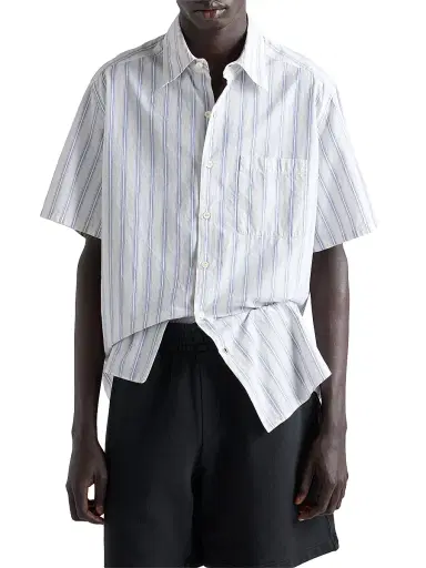 Prada Men's Cotton Shirt - White Blue - Size 16.5 | Thumbnail 3 Prada Men's Cotton Shirt - White Blue - Size 16.5 | Thumbnail 3