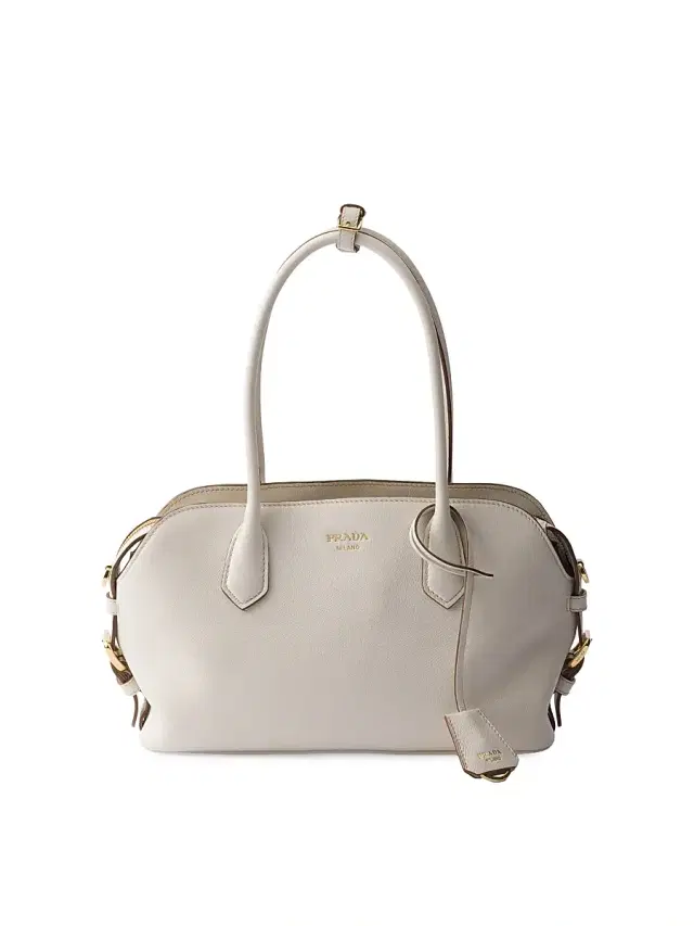 Prada Women's Leather Top Handle Bag - Beige Khaki