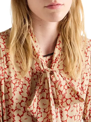 Prada Women's Embroidered Floral Print Sablé Dress | Thumbnail 6 Prada Women's Embroidered Floral Print Sablé Dress | Thumbnail 6