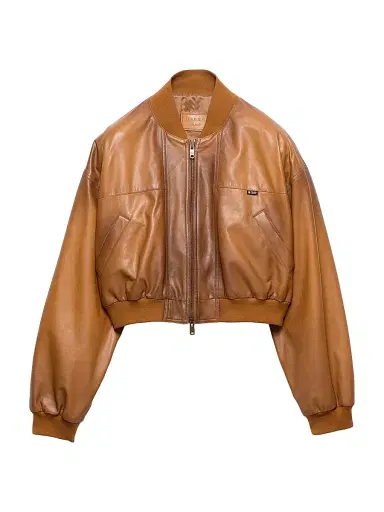 Prada Women's Cropped Nappa Leather Jacket | Thumbnail 1