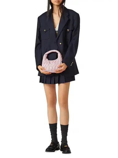 Miu Miu Women's Wander Matelassé Nappa Leather Hobo Bag | Thumbnail 2 Miu Miu Women's Wander Matelassé Nappa Leather Hobo Bag | Thumbnail 2