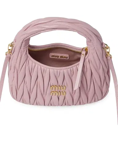 Miu Miu Women's Wander Matelassé Nappa Leather Hobo Bag | Thumbnail 6 Miu Miu Women's Wander Matelassé Nappa Leather Hobo Bag | Thumbnail 6