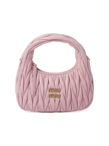 Miu Miu Women's Wander Matelassé Nappa Leather Hobo Bag | Thumbnail 1 Miu Miu Women's Wander Matelassé Nappa Leather Hobo Bag | Thumbnail 1